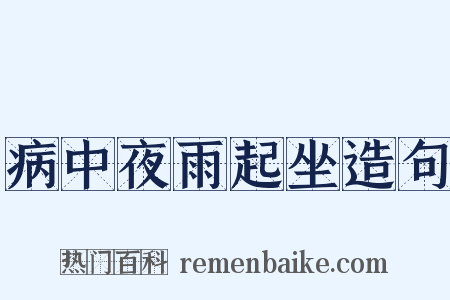 病中夜雨起坐造句是什么意思的图片